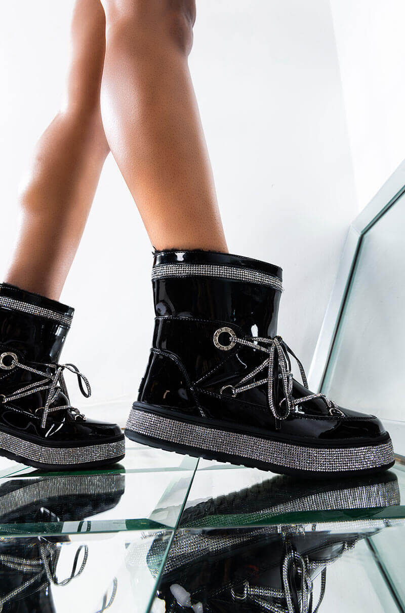 AZALEA WANG TAKE ME AWAY FLAT BOOTIE IN BLACK