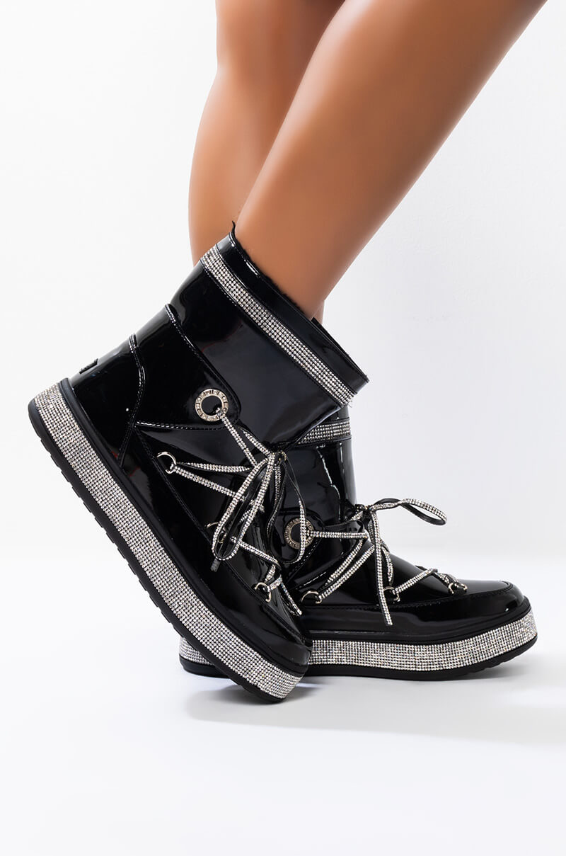 AZALEA WANG TAKE ME AWAY FLAT BOOTIE IN BLACK