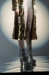 AZALEA WANG THEY ALL KNOW MY NAME CHUNKY BOOTIE IN SILVER