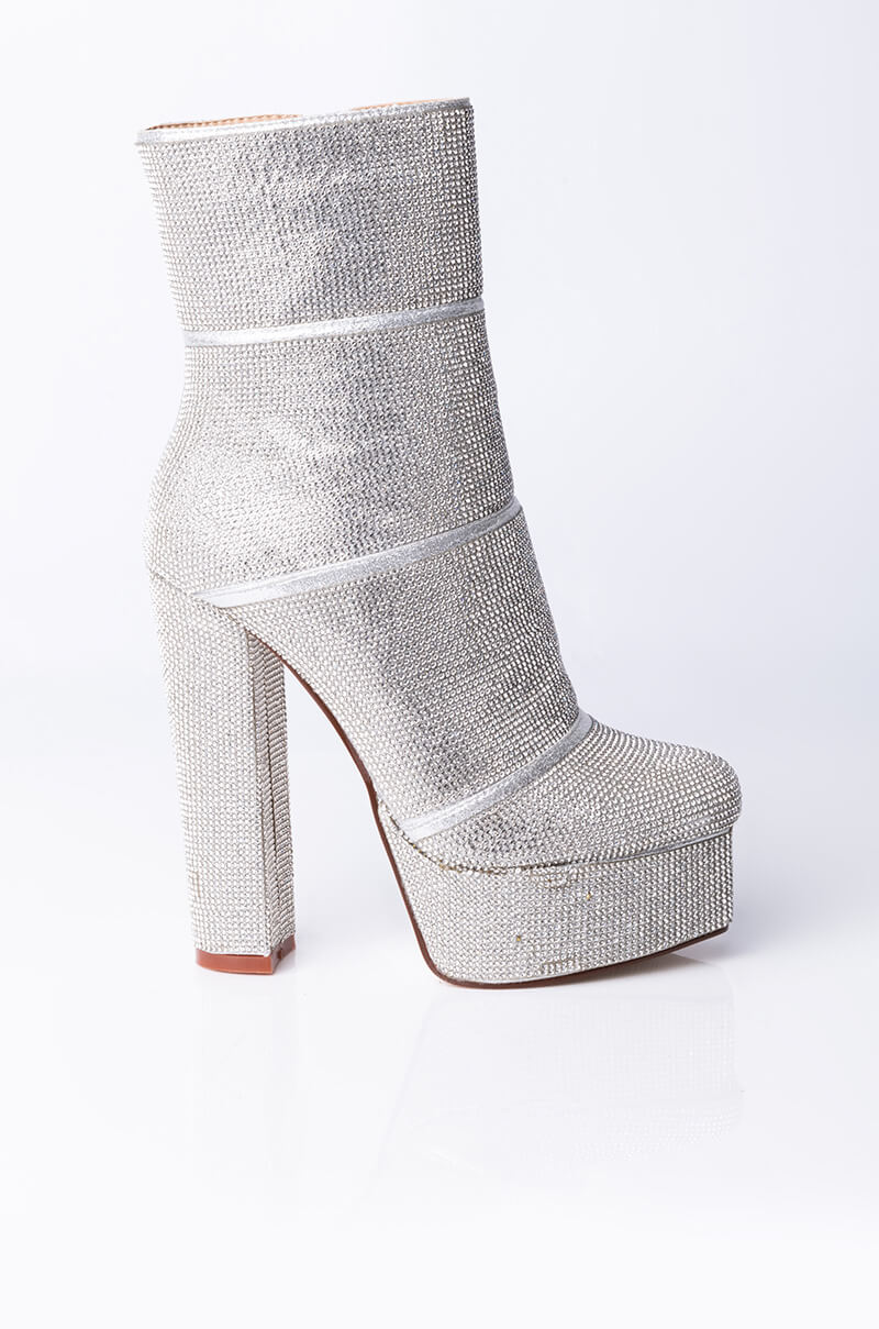 AZALEA WANG THEY ALL KNOW MY NAME CHUNKY BOOTIE IN SILVER