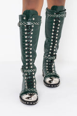 AZALEA WANG THEY INDEPENDENT FLAT BOOT IN GREEN