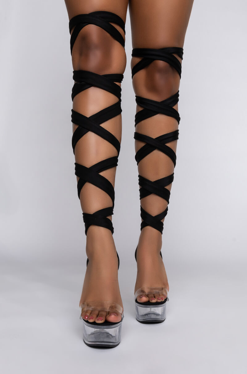 AZALEA WANG TREAT YOURSELF STILETTO SANDAL IN BLACK