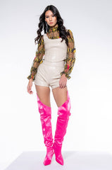 BAD HABITS FAUX LEATHER SHORT