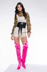 BAD HABITS FAUX LEATHER SHORT