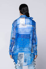 BANDANA POPSICLE LONG SHIRT BLUE MULTI