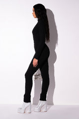 BEAT THE ODDS TEXTURED CATSUIT