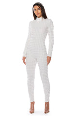 BEAT THE ODDS TEXTURED CATSUIT