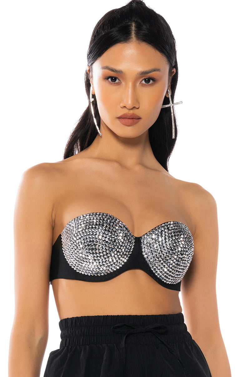 BEDAZZLE SUPPORT BRA D CUP