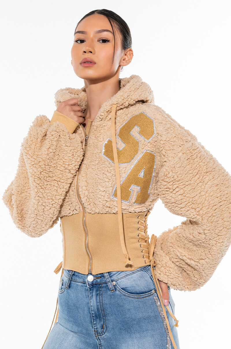 BELLA CORSETTED HOODIE