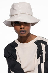 BELLA FAUX LEATHER BUCKET HAT