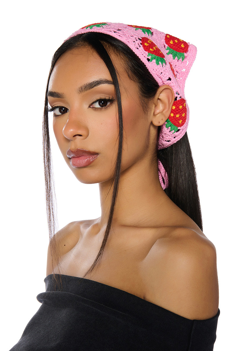 BERRY NICE CROCHET HAIR SCARF