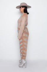 BETTER AT IT RHINESTONE MIDI DRESS