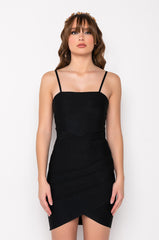 BETTER FOR IT BANDAGE MINI DRESS BLACK
