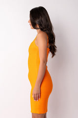 BETTER FOREVER BANDAGE MINI DRESS ORANGE