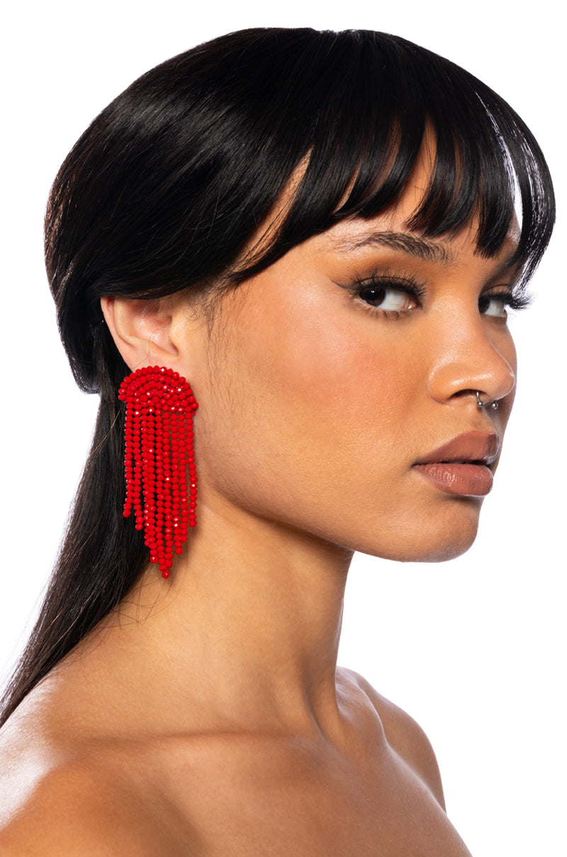 BETTER IN RED EARRING