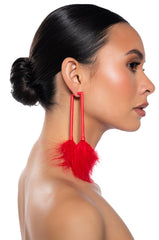 BETTER IN RED EARRING