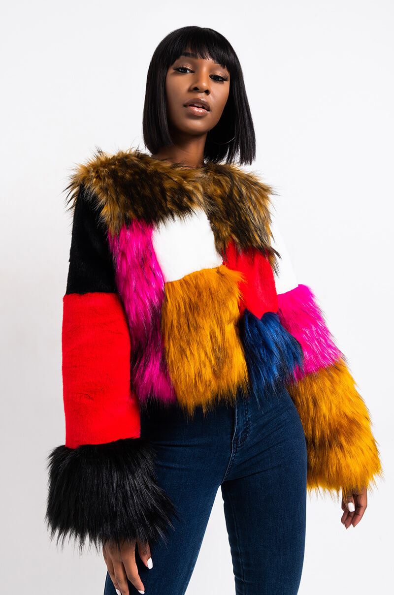 BETTER THAN EVER MULTI FUR COAT