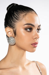 BIG BABY RHINESTONE STUD IN SILVER