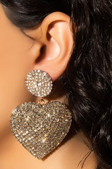 BIG HEARTED RHINESTONE EARRING