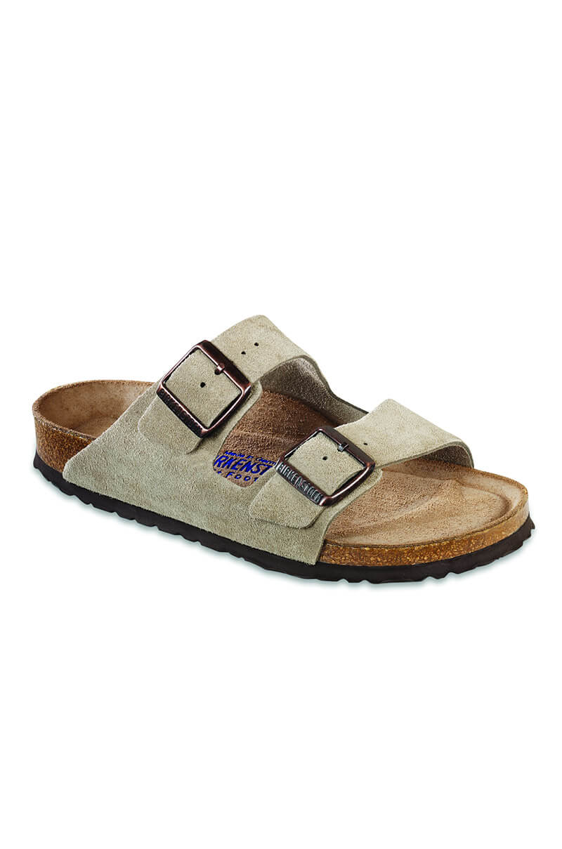 BIRKENSTOCK ARIZONA SOFT FOOTBED NARROW SUEDE LEATHER SANDAL