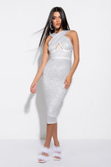 BIRTHDAY BITCH WRAP TOP RHINESTONE MINI