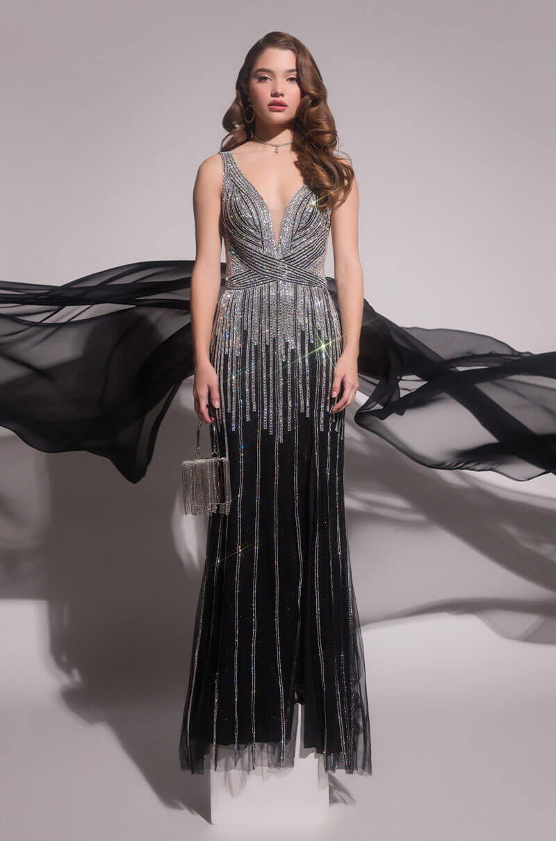 BLACK LABEL ITS NOT A DREAM FULL STONE MAXI GOWN