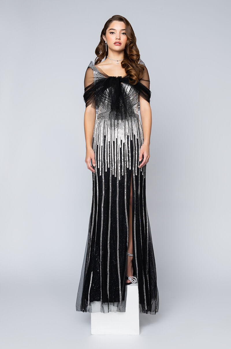 BLACK LABEL ITS NOT A DREAM FULL STONE MAXI GOWN