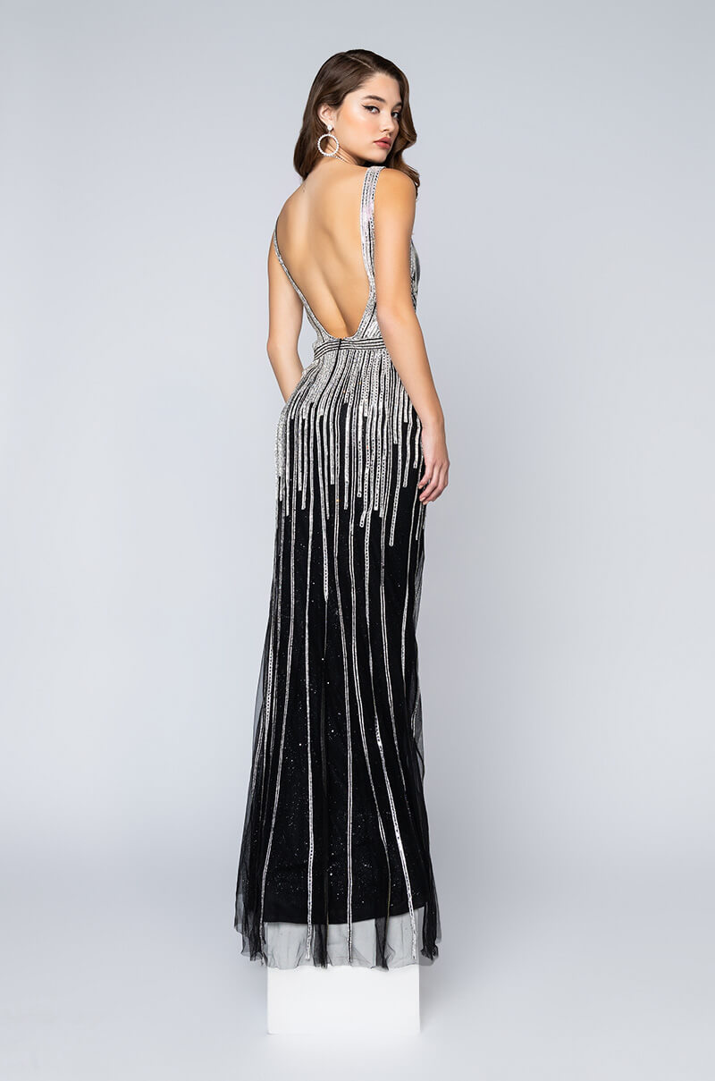 BLACK LABEL ITS NOT A DREAM FULL STONE MAXI GOWN