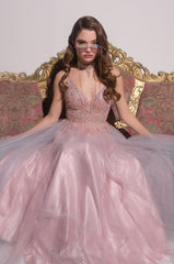 BLACK LABEL OVER ALL OF IT TULLE MAXI GOWN