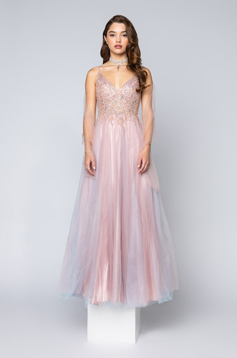 BLACK LABEL OVER ALL OF IT TULLE MAXI GOWN