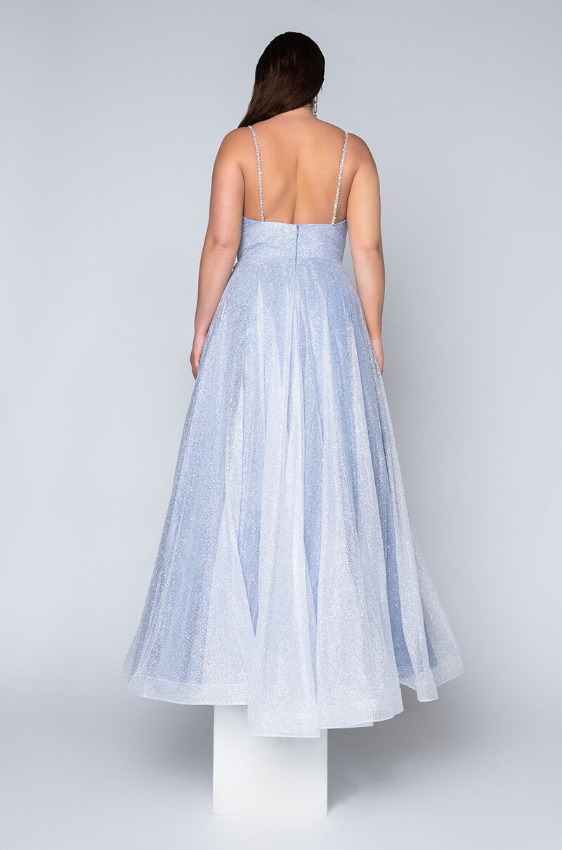 BLACK LABEL QUEEN THINGS GLITTER EFFECT MAXI GOWN
