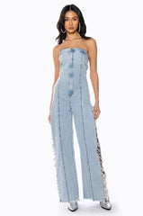 BLING BABY DENIM JUMPSUIT