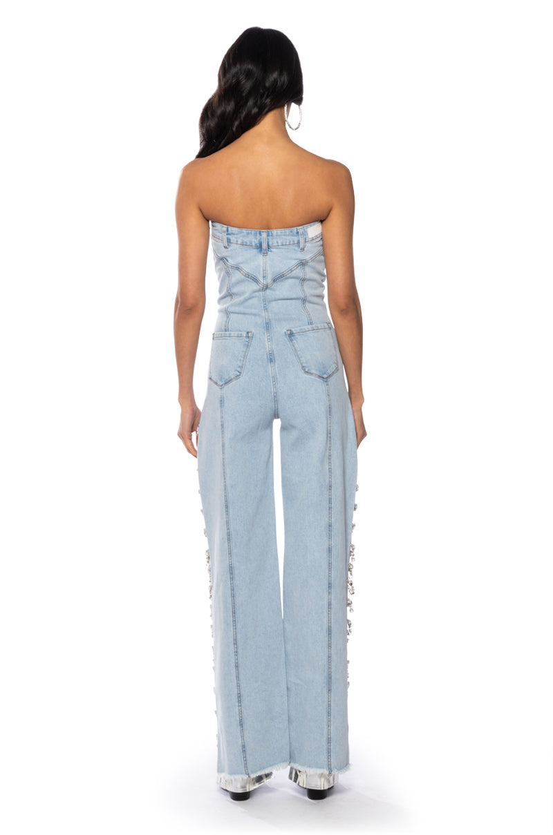 BLING BABY DENIM JUMPSUIT