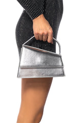 BOISE SILVER ASYMMETRICAL PURSE