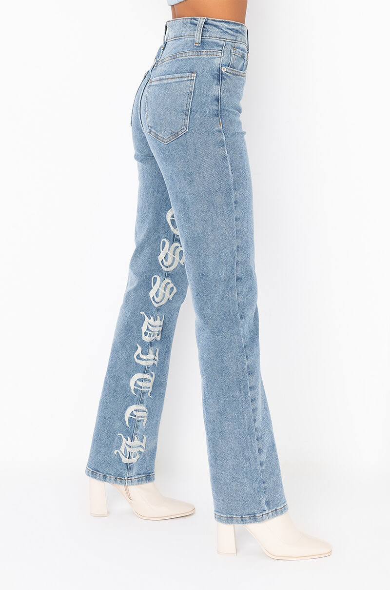 BOSS BITCH HI-RISE STRAIGHT JEANS
