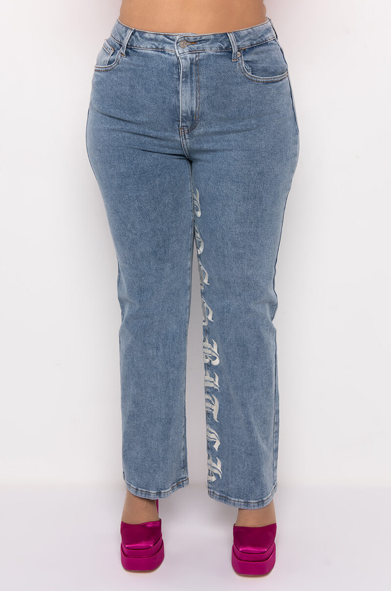 BOSS BITCH HI-RISE STRAIGHT JEANS