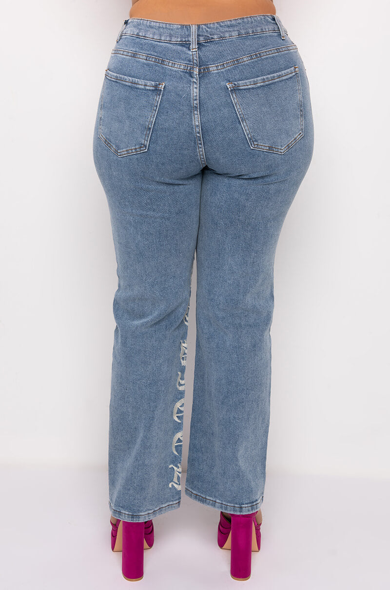 BOSS BITCH HI-RISE STRAIGHT JEANS