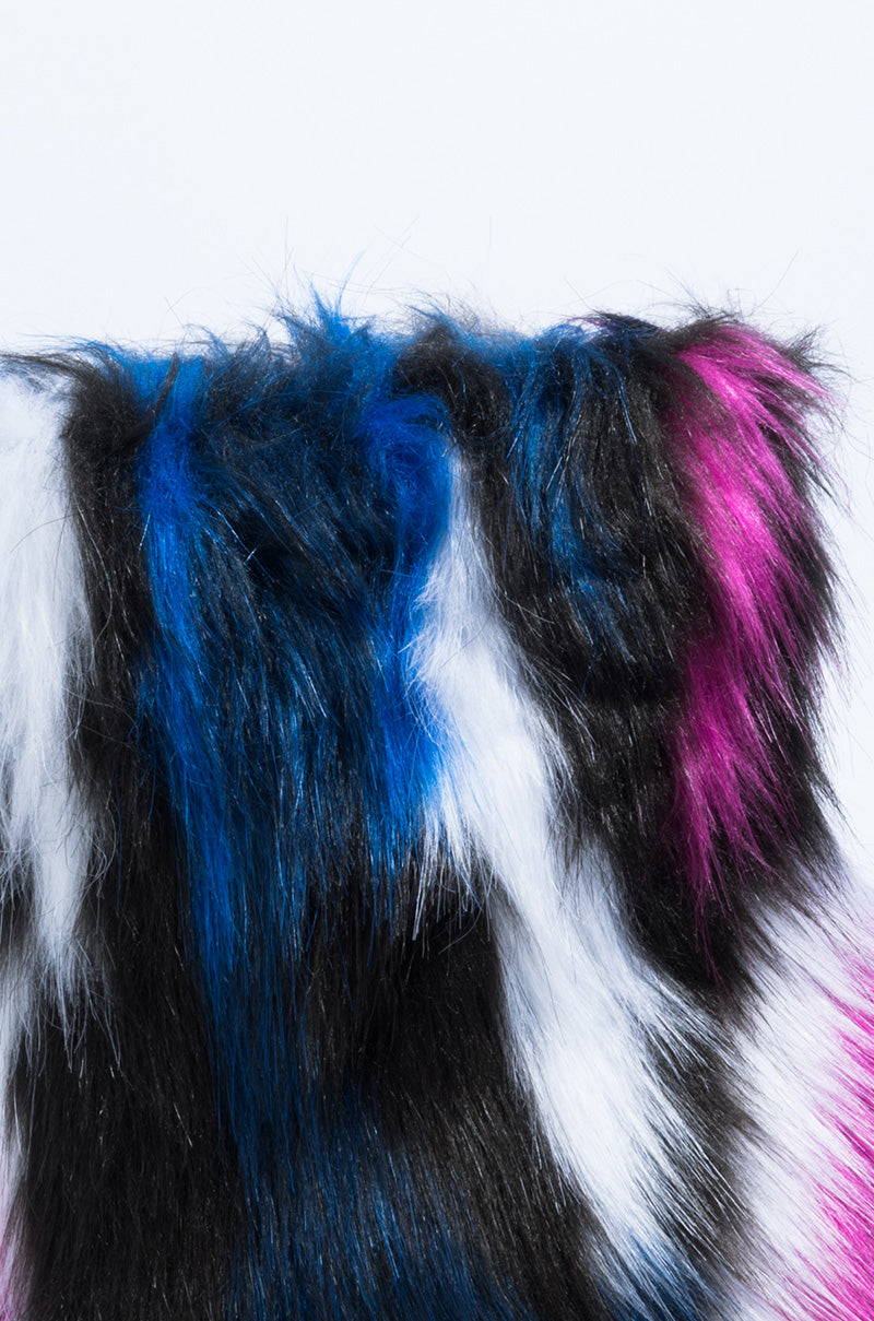 BOSS BITCH FURRY BOOTIE FUCHSIA