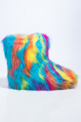 BOSS BITCH FURRY BOOTIE RAINBOW