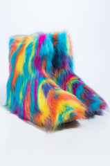 BOSS BITCH FURRY BOOTIE RAINBOW