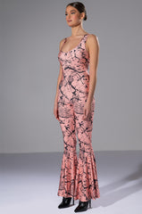 BRING THE FUNK PRINTED FLARED JUMPSUIT