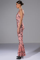 BRING THE FUNK PRINTED FLARED JUMPSUIT