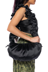 BUBBLE POP ELECTRIC SATIN SHOULDER BAG