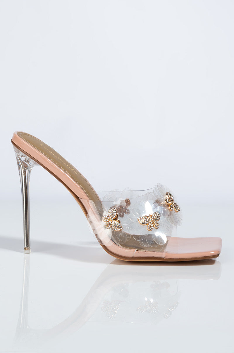 BUTTERFLY SECRET CLEAR MULE
