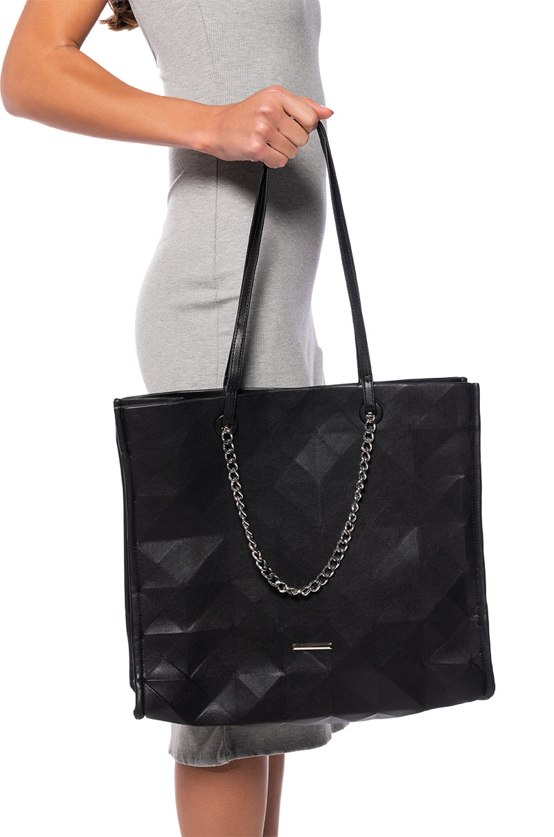 BUZZING BLACK TOTE BAG