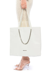 BUZZING WHITE TOTE BAG