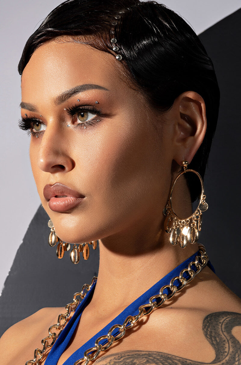 BY THE SEA CZ HUGGIE HOOPS
