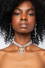 CA CHING! DOLLAR SIGN CHOKER
