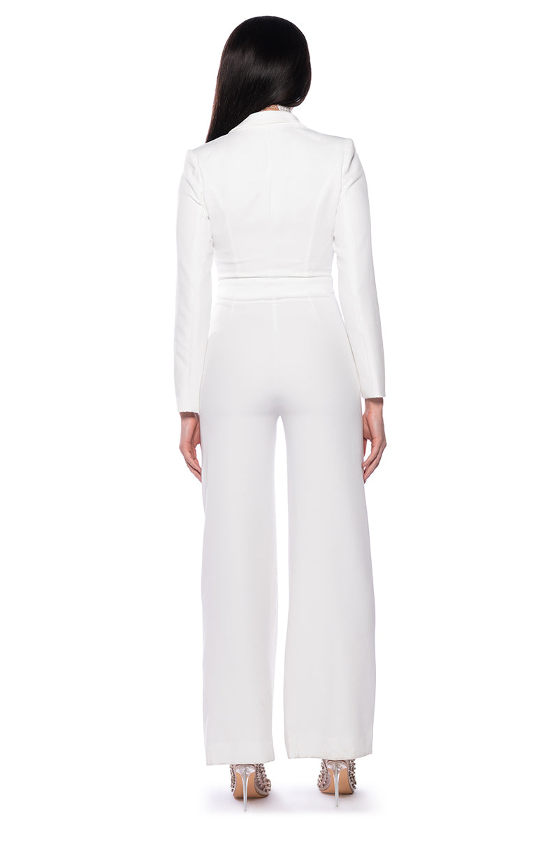 CALISTA LONG SLEEVE BLAZER JUMPSUIT