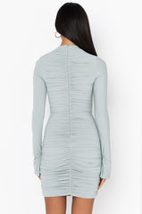 CALL YOUR EX RUCHED MINI DRESS